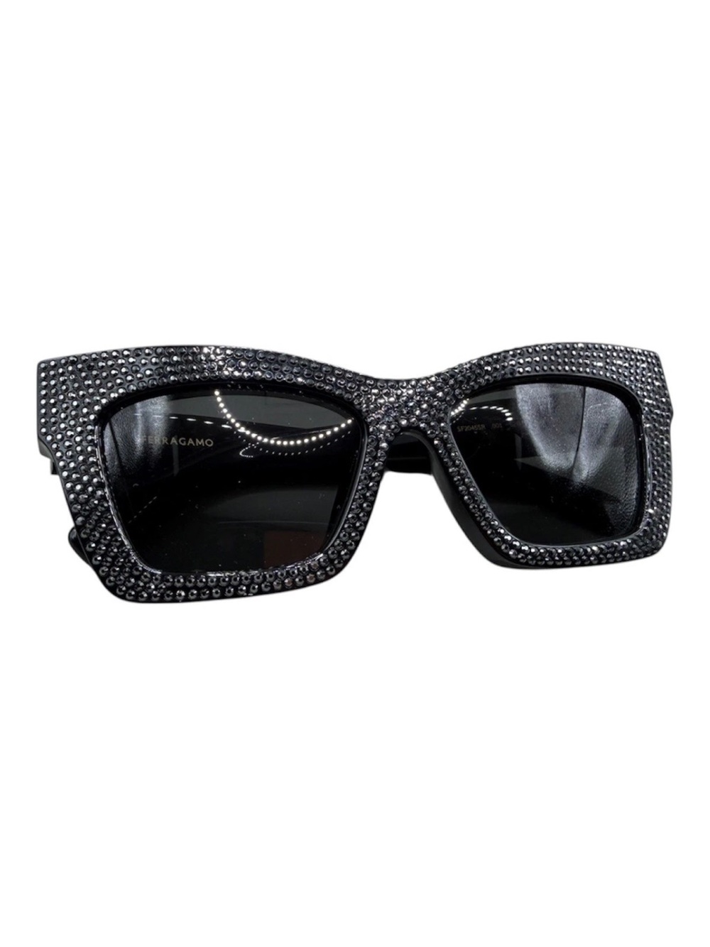 Salvatore Ferragamo Black Swarovski Crystal-Studded Sunglasses (NEW IN BOX) - Picture 8 of 10